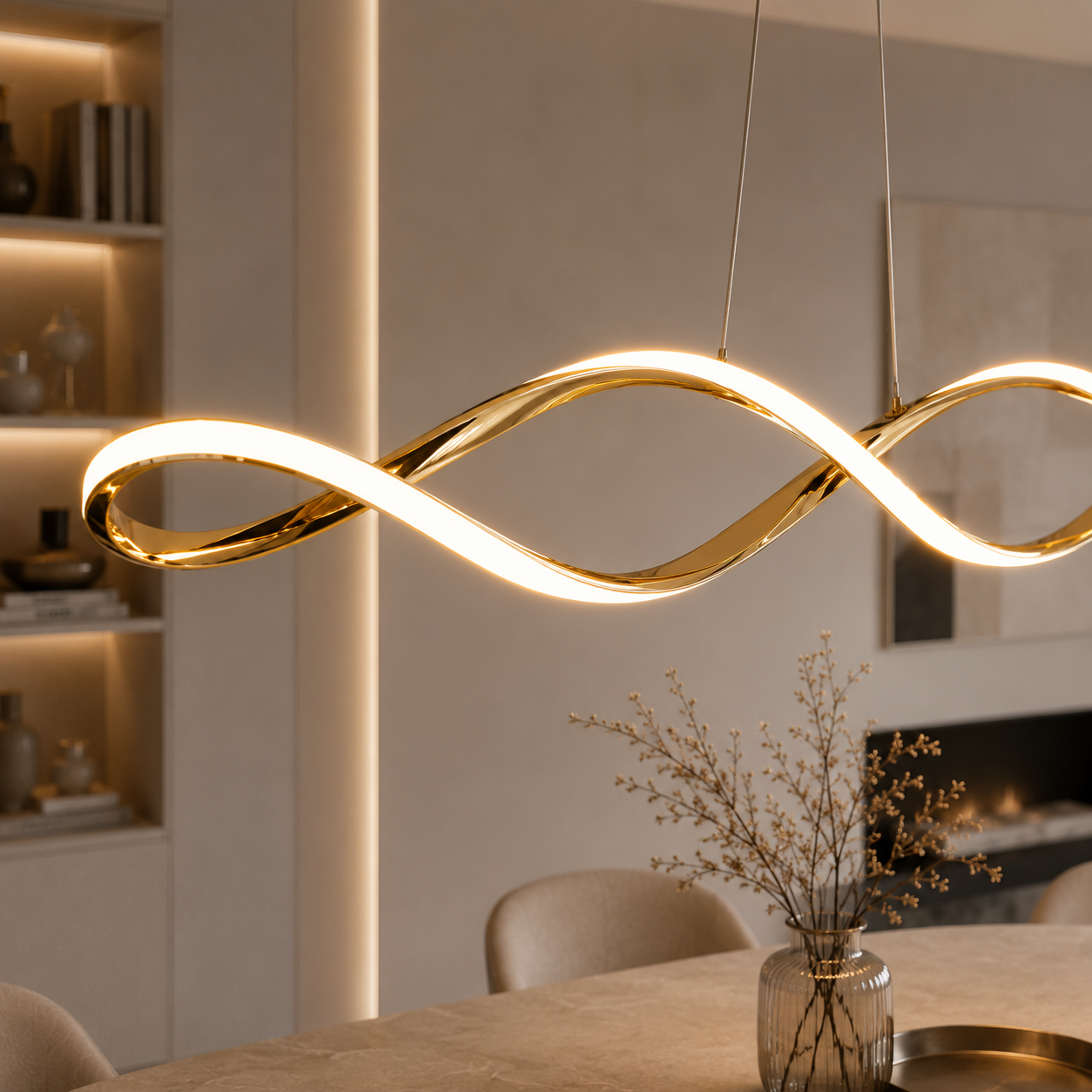 Curled Modern LED Pendant Light new
