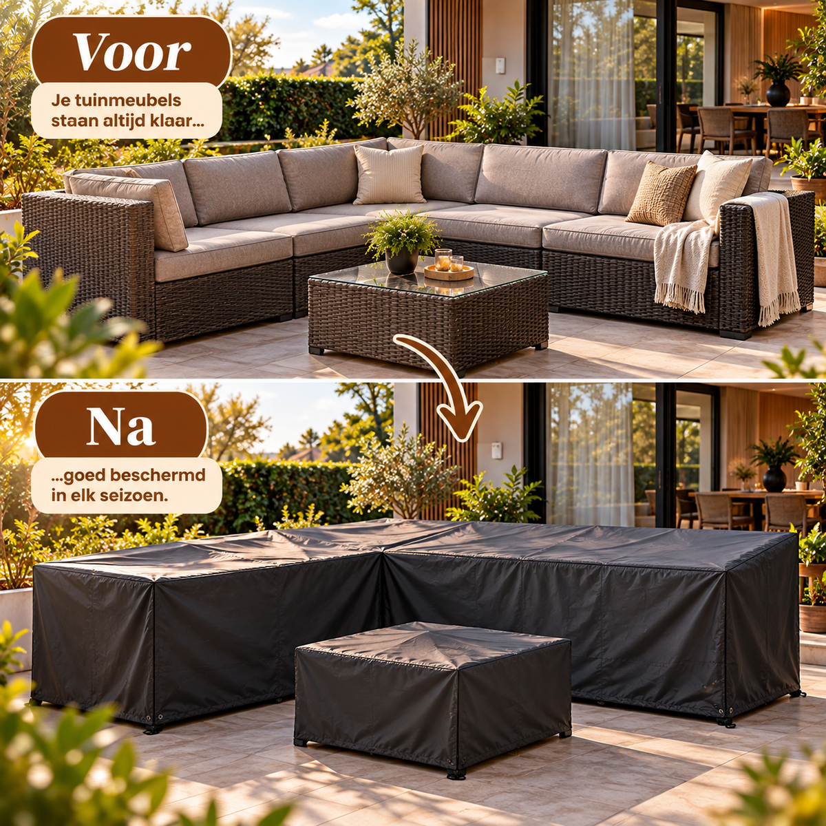 Custom-made garden furniture cover - L-Shape (CALCULATOR)