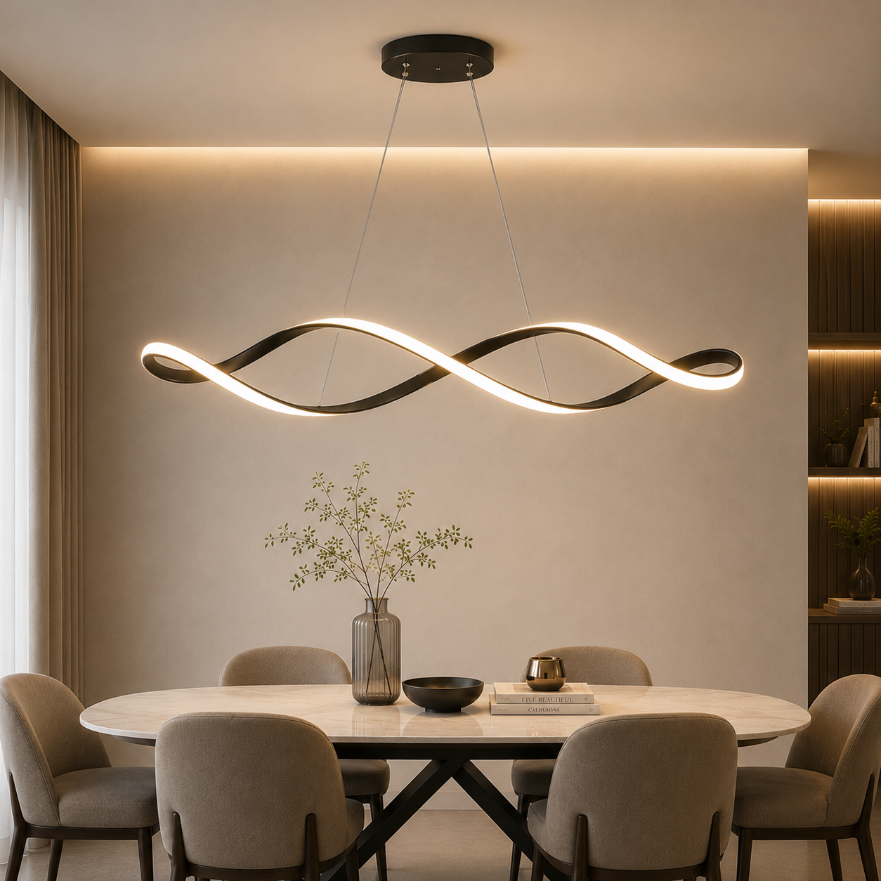 Curled Modern LED Pendant Light new