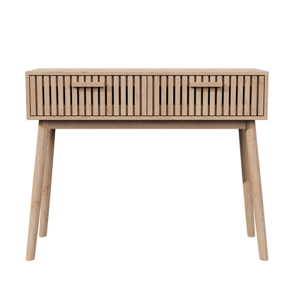 Console Table with Two Drawers - Elegant Entrance Hall Table with High Legs