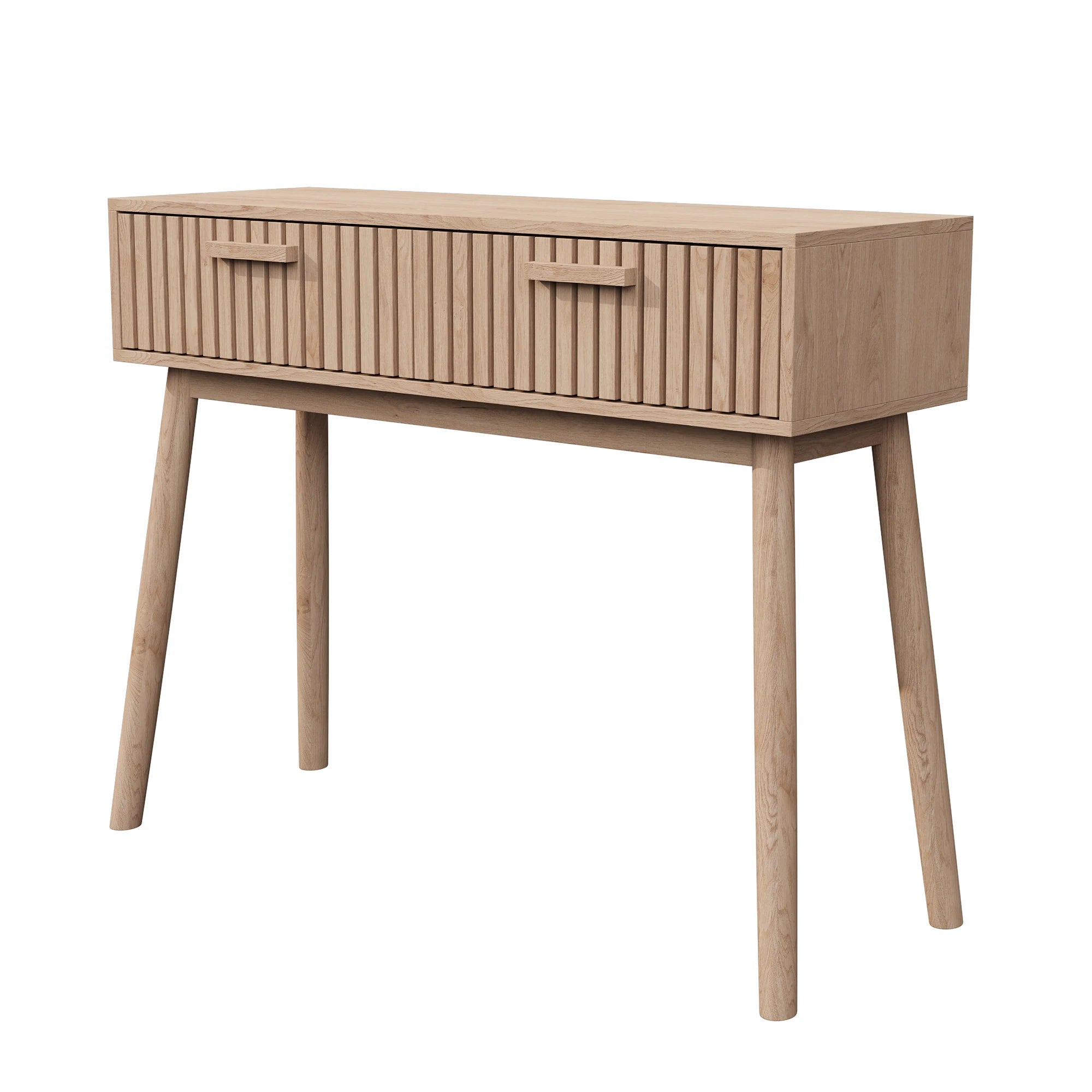 Console Table with Two Drawers - Elegant Entrance Hall Table with High Legs