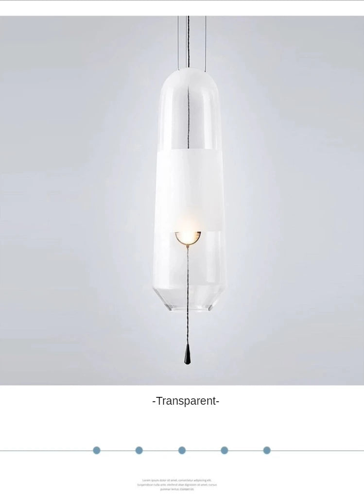 Aurora Glow - Nordic Amber Glass Pendant Chandelier