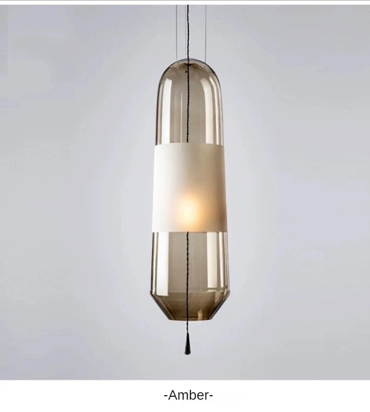 Aurora Glow - Nordic Amber Glass Pendant Chandelier