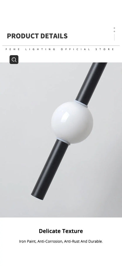 Minimalist Bedside Pendant Light - Modern Single Head LED Lamp