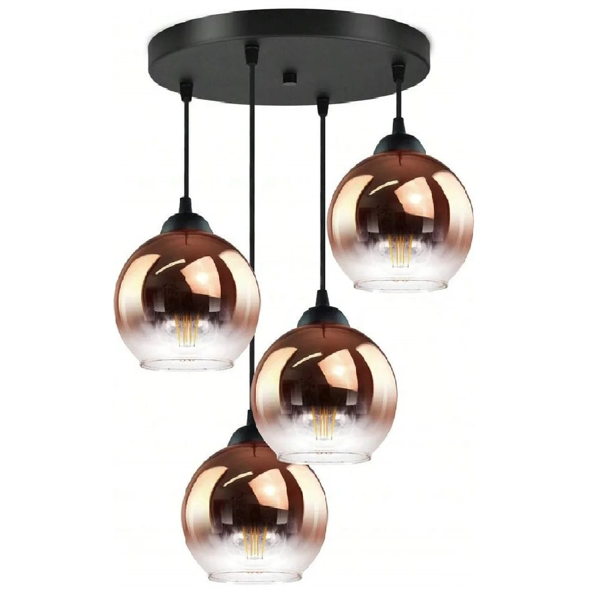 Moderner Glas-Pendelleuchter – Mehrflammige Leuchte für das Esszimmer