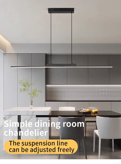 Moderne, schlichte Pendelleuchten für Esszimmer und Küche, lange Kronleuchter, Pendelleuchten für Wohnzimmer, Wohnbereich