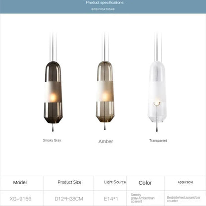 Aurora Glow - Nordic Amber Glass Pendant Chandelier