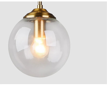 Nordic Glass Pendant Light - Modern LED Chandelier for Living & Dining Room