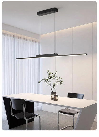 Moderne, schlichte Pendelleuchten für Esszimmer und Küche, lange Kronleuchter, Pendelleuchten für Wohnzimmer, Wohnbereich