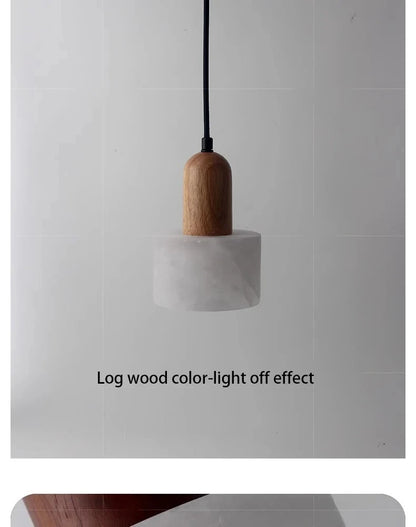 Luxury Marble Pendant Light - Natural Stone Wabi-Sabi LED Lamp