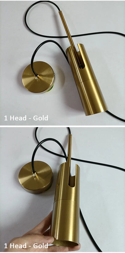 Adjustable Spotlight Pendant - Modern Minimalist LED Hanging Lamp