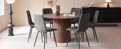 Round Dining Table 120cm - Modern Farmhouse Style for 4-6 People