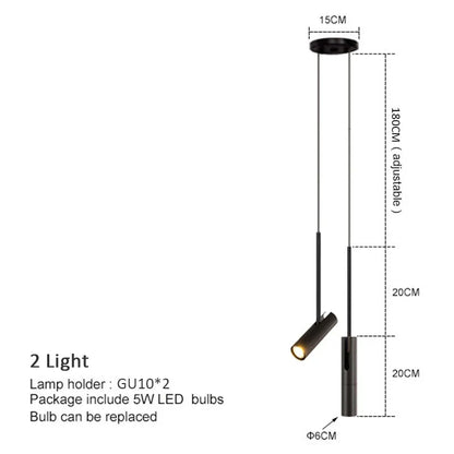 Adjustable Spotlight Pendant - Modern Minimalist LED Hanging Lamp