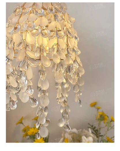 Crystal Bead Pendant Lamp - Octagonal Design
