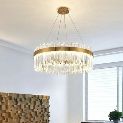 Luxury Crystal Chandelier - Nordic Modern Gold Pendant Light for Living Room & Dining