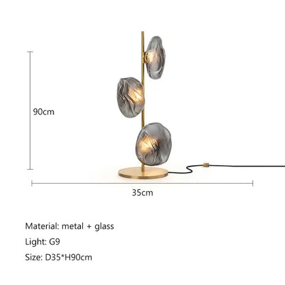 Nordic Glass LED Floor Lamp - Modern Designer Standing Light for Living Room & Bedroom