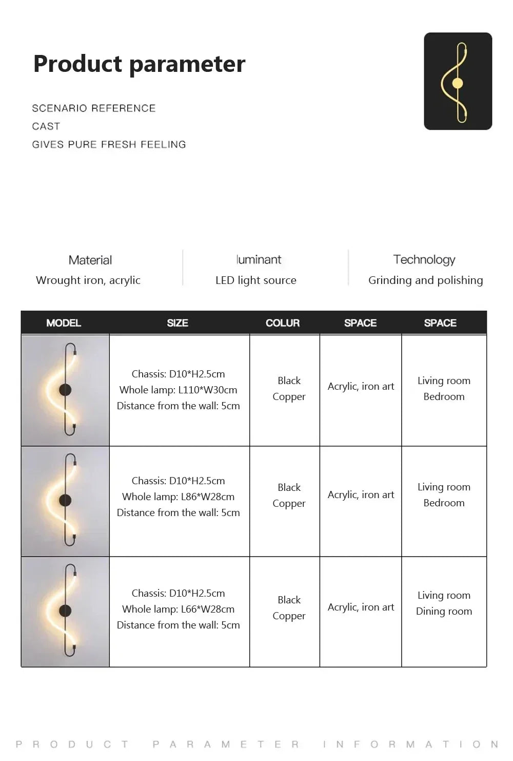 Moderne LED-Wandleuchte – Wandleuchte aus goldfarbenem Aluminium