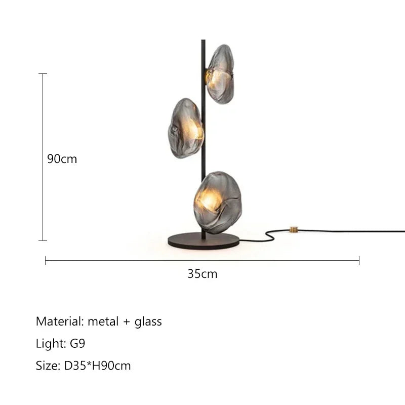 Nordic Glass LED Floor Lamp - Modern Designer Standing Light for Living Room & Bedroom