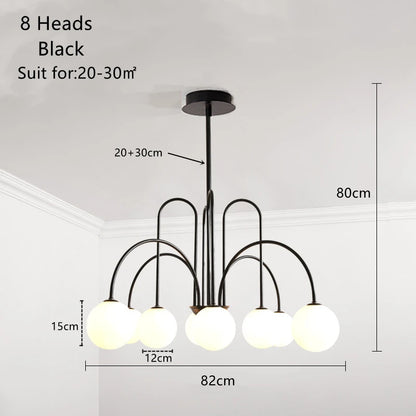 LED Pendant Light Diva - Glass Ball Chandelier