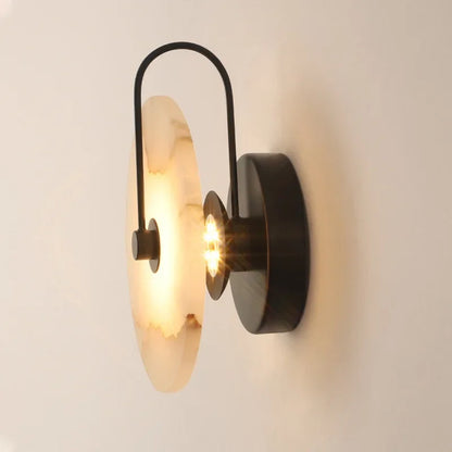 Nordic Marble LED Wall Lamp - Luxury Circular Designer Light for Bedroom & Restaurant