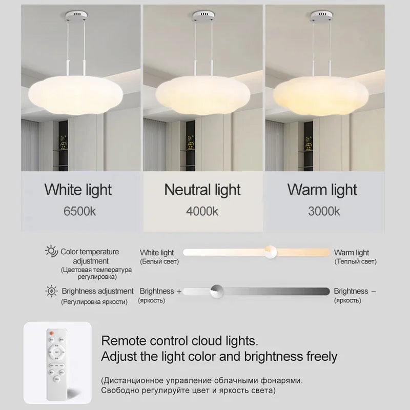 LED Cloud Ceiling Pendant Lamp - Modern Design