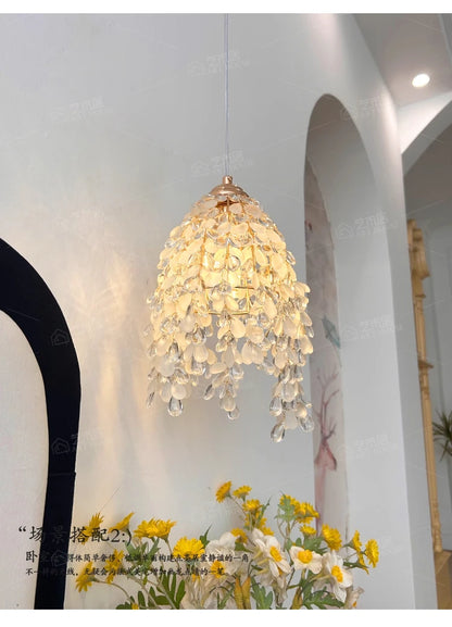 Crystal Bead Pendant Lamp - Octagonal Design