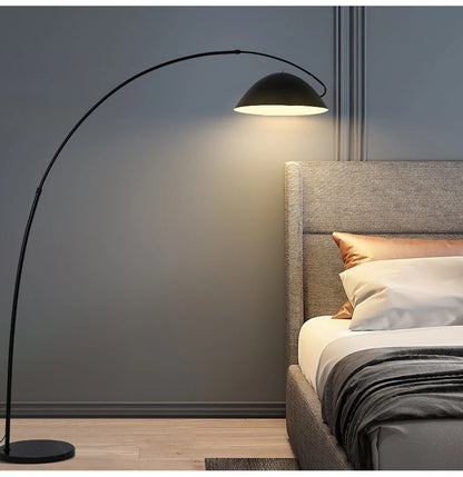 Moderne Scandinavische LED-vloerlamp - driekleurig vishengel ontwerp