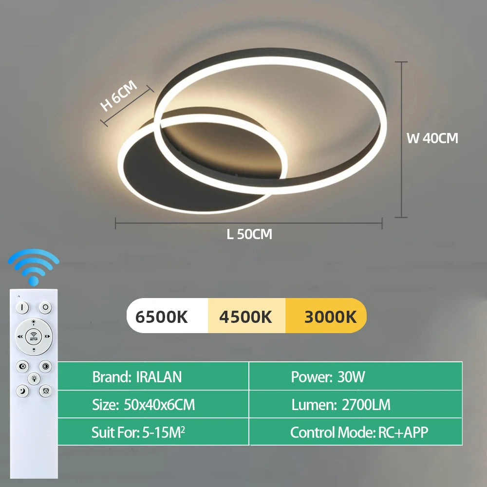 Modern LED Ceiling Chandelier - Dimmable Multi-Head Design