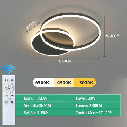 Modern LED Ceiling Chandelier - Dimmable Multi-Head Design