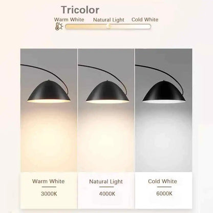 Moderne Scandinavische LED-vloerlamp - driekleurig vishengel ontwerp