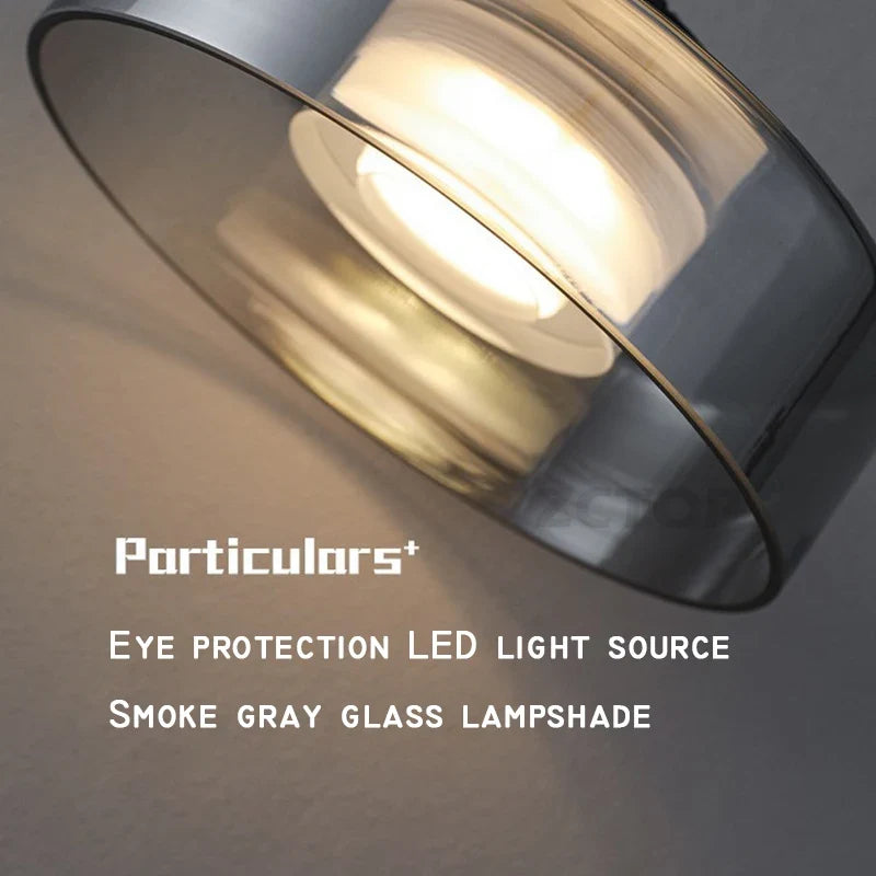 Minimalistische Glazen LED Hanglamp Zwart