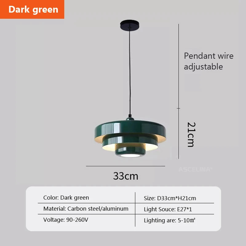 BAUHAUS Modern Glass Pendant Light - Matte Shade Hanging Lamp
