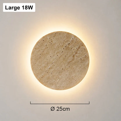 Round LED Wall Sconce – Wabi Sabi Bedside Light
