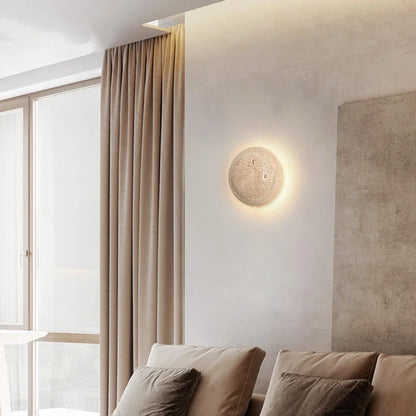 Nordic Limestone Wall Lamp - Natural Stone LED Light for Bedroom & Corridor