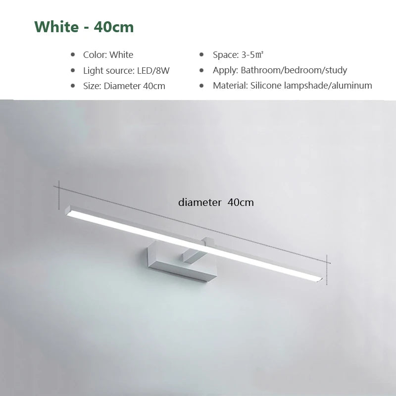 Moderne LED-wandlamp Badkamer make-up licht Lijnlamp voor Badspiegel