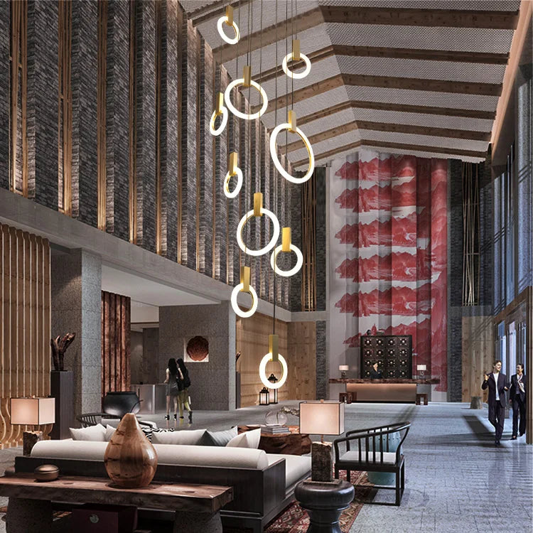 Wooden Ceiling Chandelier - Modern Pendant Light for Living Room, Bedroom & Dining Room