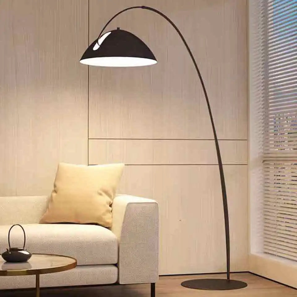 Modern Nordic LED Floor Lamp - Tricolor Dimmable Fishing Pole Design