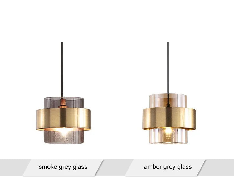 Moderne Glas-Pendelleuchte – Bernsteinfarbener Designer-Kronleuchter für Esszimmer und Küche