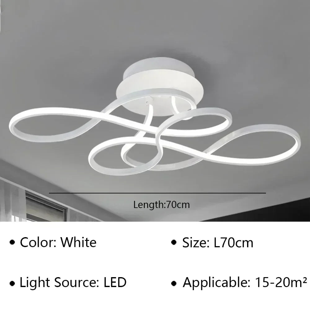 Modern LED Ceiling Chandelier - Stepless Dimming