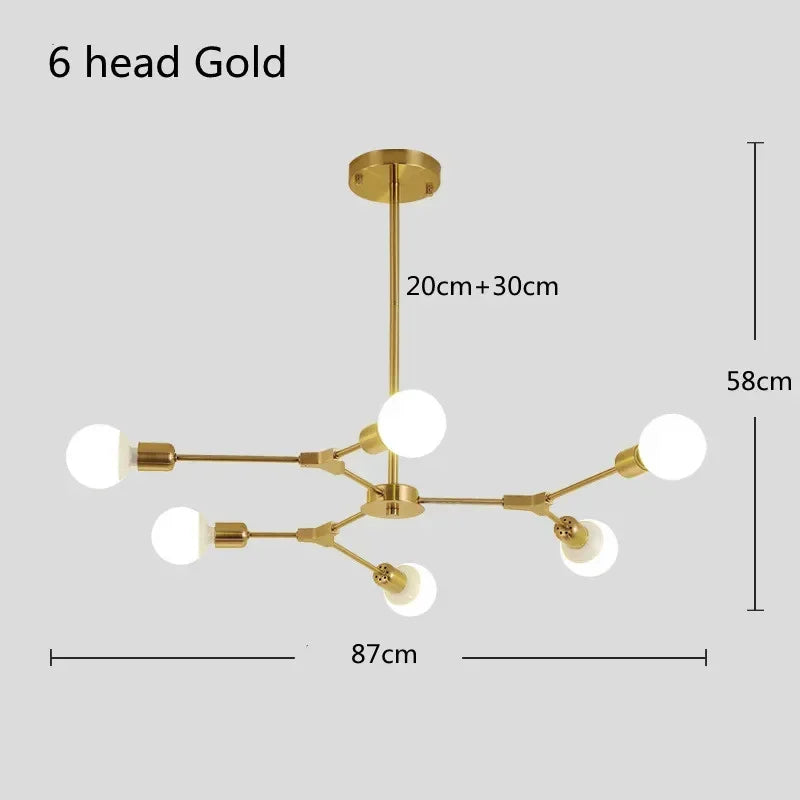 Sputnik Chandelier - Modern Art Deco Molecular Ceiling