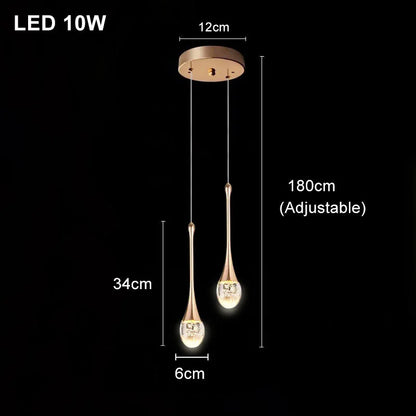 Modern Bubble Crystal Pendant Light — 1, 2 or 3 Head