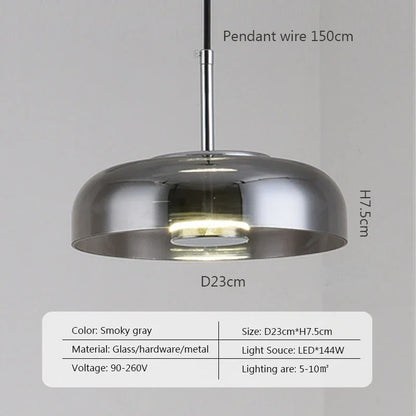 Noords Restaurant Enkele Hanglamp Eenvoudige Moderne Eetkamer Gepersonaliseerde Bedlamp Glazen Verlichting Creatieve Bar Bureaulamp