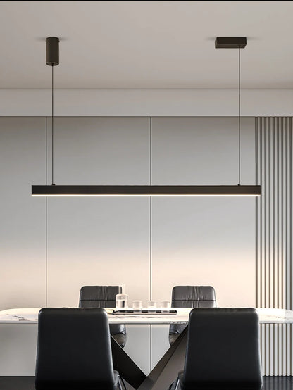 Moderner linearer LED-Kronleuchter – Minimalistische Pendelleuchte für Kücheninsel und Esszimmer