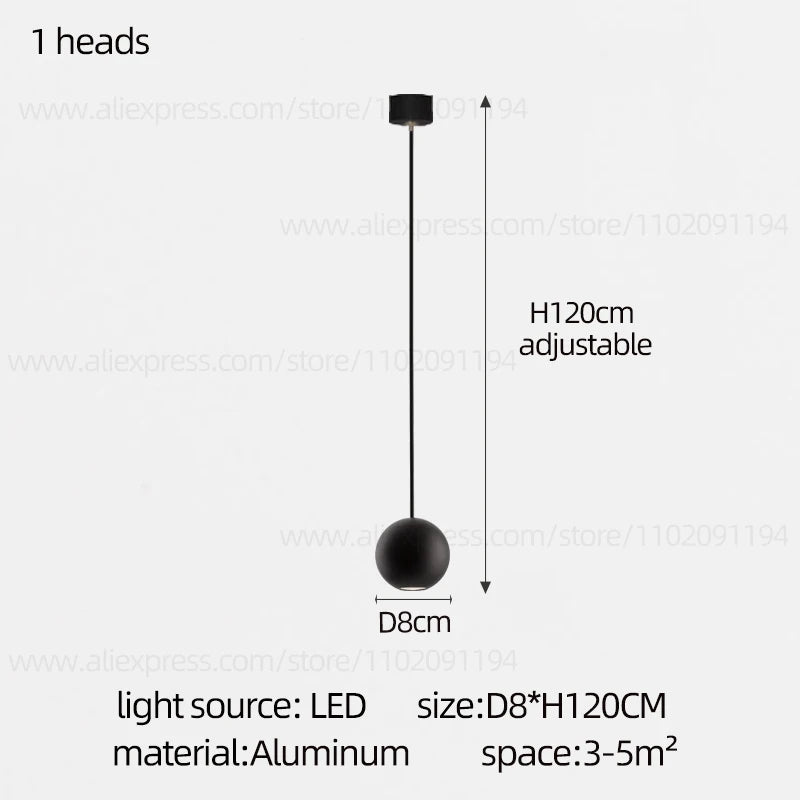 Modern LED Circular Pendant Chandelier - Multi-Light Stairwell Fixture