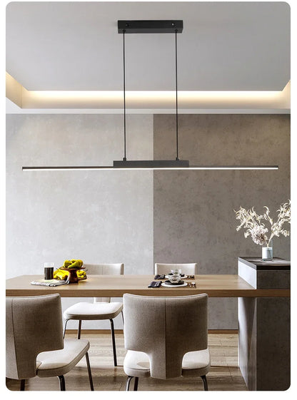 Moderne, schlichte Pendelleuchten für Esszimmer und Küche, lange Kronleuchter, Pendelleuchten für Wohnzimmer, Wohnbereich
