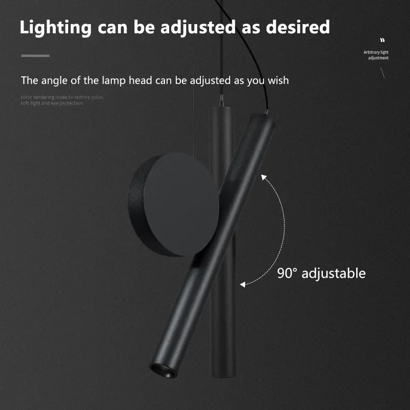 Moderne LED Hanglamp met Verstelbaar Snoer – Zwart Aluminium