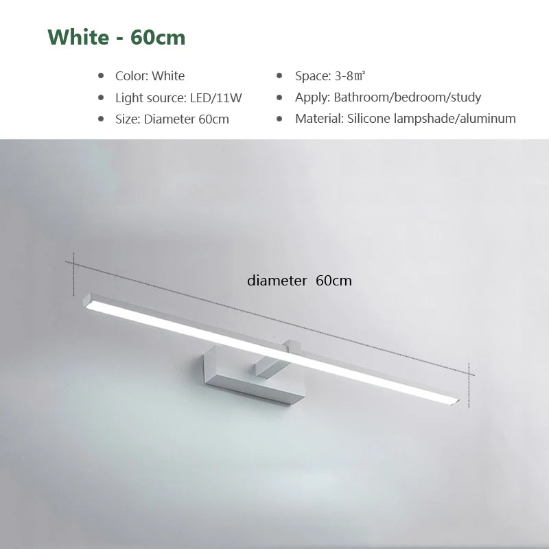 Moderne LED-wandlamp Badkamer make-up licht Lijnlamp voor Badspiegel
