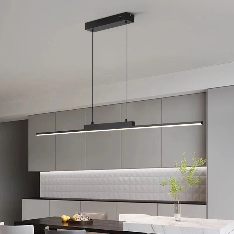 Moderne, schlichte Pendelleuchten für Esszimmer und Küche, lange Kronleuchter, Pendelleuchten für Wohnzimmer, Wohnbereich