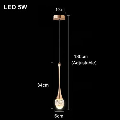 Modern Bubble Crystal Pendant Light — 1, 2 or 3 Head