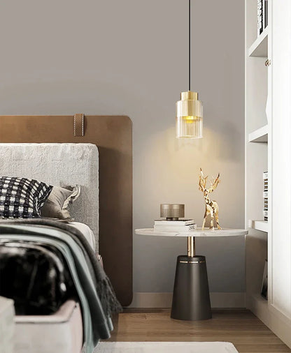 Nordische Glazen LED Hanglamp Zwart / Goud